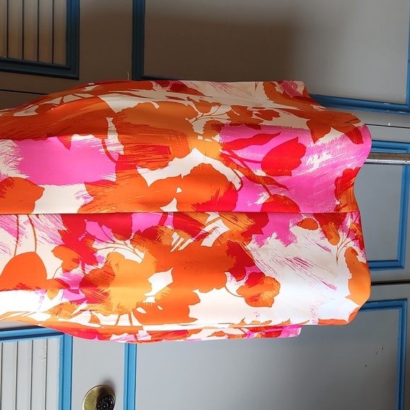 NWT Roz & Ali Pink and Orangs Floral Sleeveless Dress - Picture 11 of 14